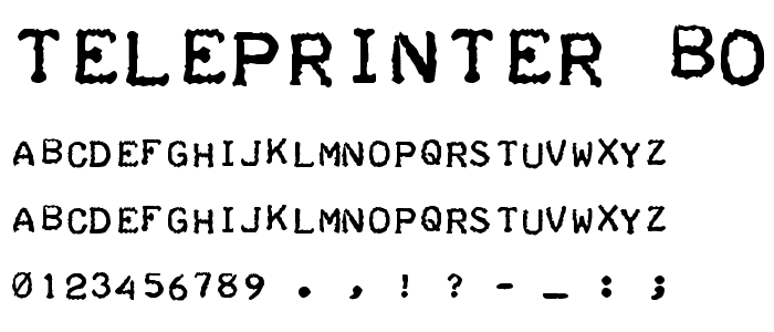 Teleprinter Bold Italic font